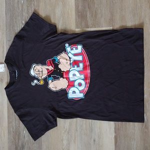 NWT Popeye Graphic T-Shirt Black Size S